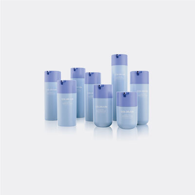Große Dosispumpe Kosmetische luftlose Pumpenflaschen mit 360-Grad-Disponierung und PP/PCR-Material